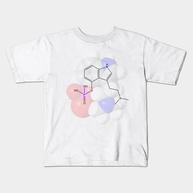 Psilocybin Molecule Chemistry Kids T-Shirt by ChemECool